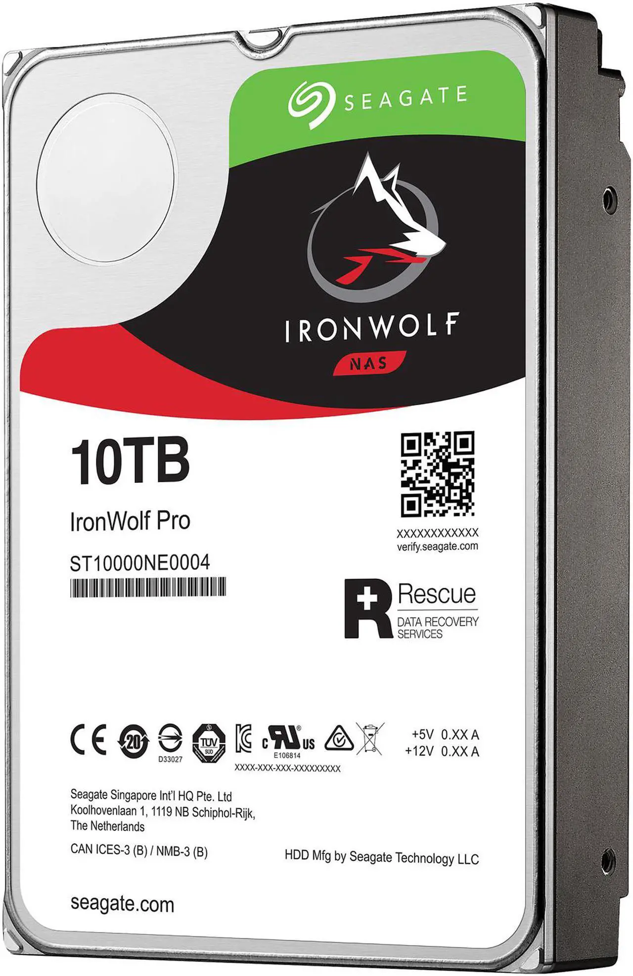 Alt view image 2 of 4 - Seagate IronWolf Pro 10TB NAS Hard Drive 7200 RPM 256MB Cache CMR SATA 6.0Gb/s 3.5" Internal HDD ST10000NE0008