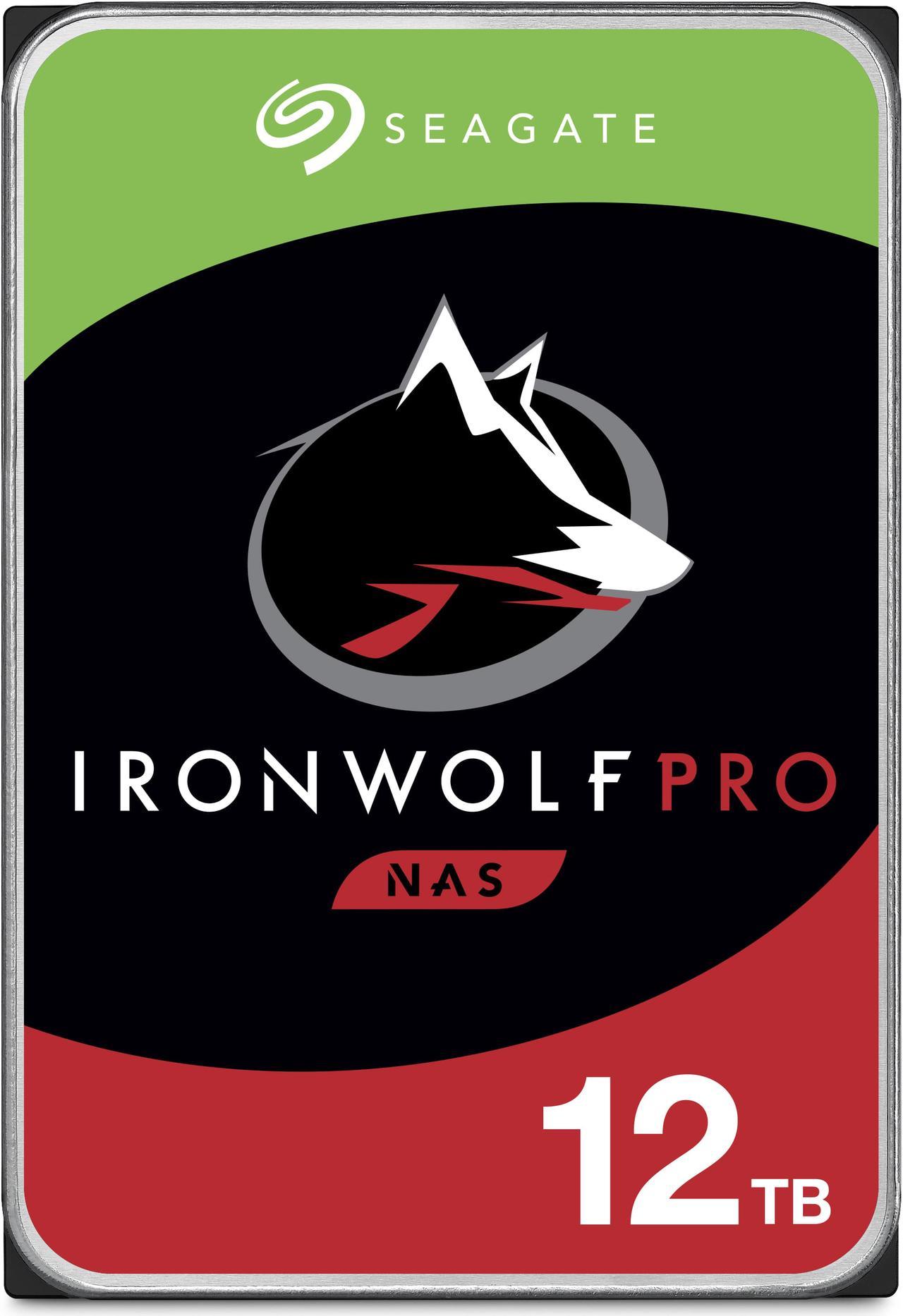 Seagate IronWolf Pro 12TB NAS Hard Drive 7200 RPM 256MB Cache CMR SATA 6.0Gb/s 3.5" Internal HDD ST12000NE0008