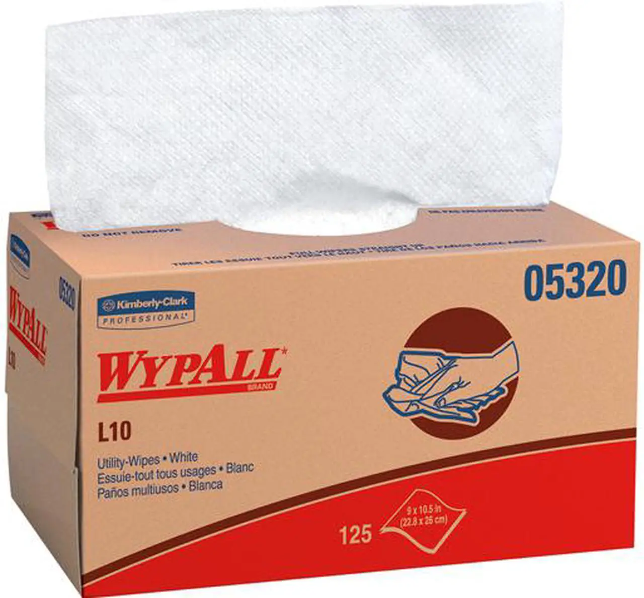 Main image of WypAll L10 Paper Wipers White 125 Wipes/Pack 05320