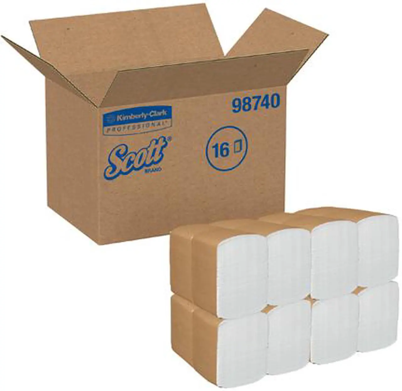 Alt view image 4 of 4 - Scott Dinner Paper Napkins (98740), Disposable, White, 1/8 Fold, 1-Ply, 12 x 13 (Unfolded), 24 Packs of 250 Dinner Napkins (6,000 / Case)