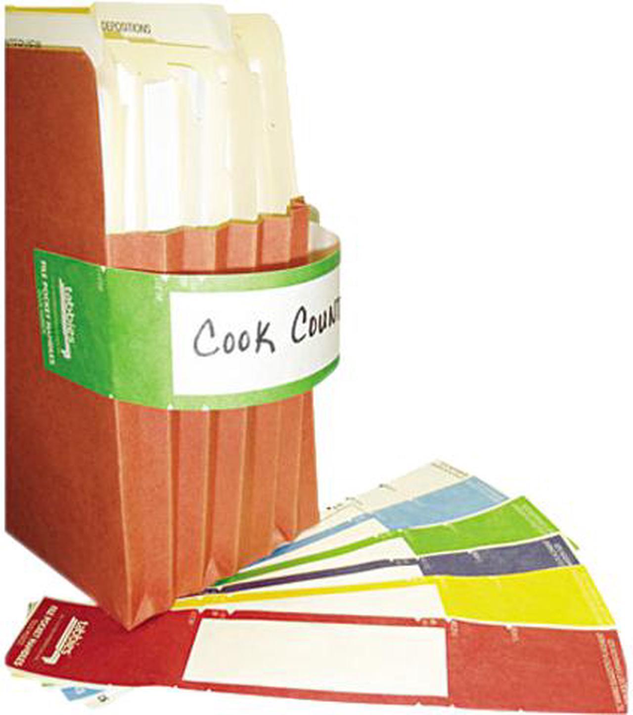 Main image of File Pocket Handles, 9-5/8 X 2, Red/White, 48/Pack