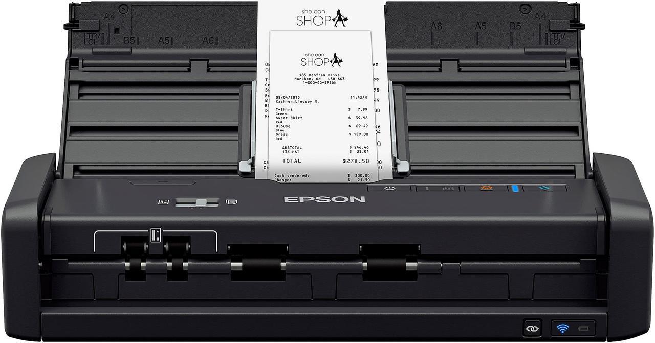 Alt view image 6 of 20 - Epson WorkForce ES-300WR Wireless Portable Receipt and Document Scanner