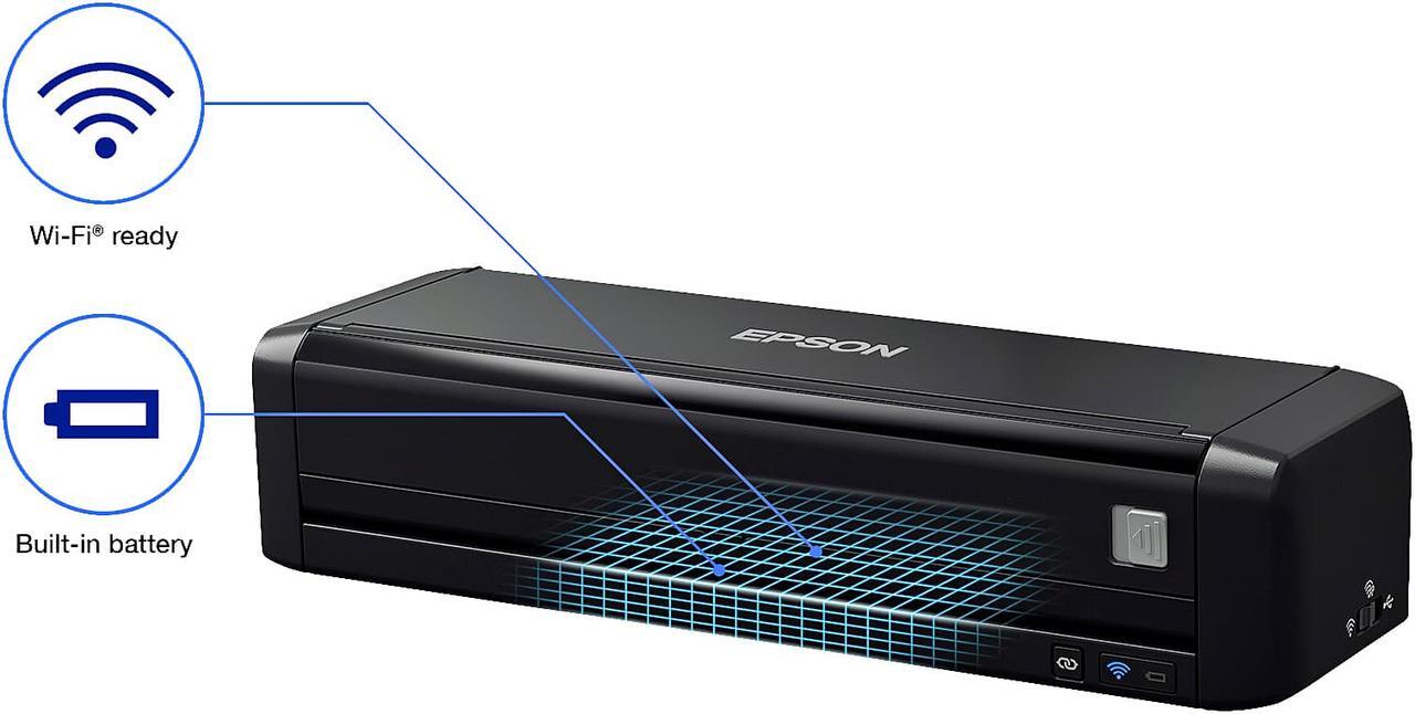 Alt view image 18 of 20 - Epson WorkForce ES-300WR Wireless Portable Receipt and Document Scanner