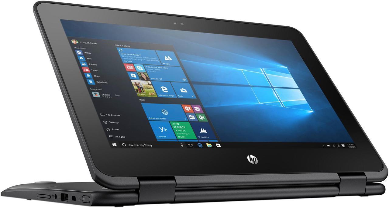 HP ProBook x360 11 G1 EE (1BS68UT#ABA) Intel Celeron N3350 (1.1 GHz) 4 GB Memory 128 GB SSD 11.6" Touchscreen 1366 x 768 Convertible 2-in-1 Laptop Windows 10 Pro 64-Bit