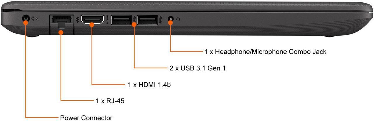 Alt view image 7 of 11 - HP Laptop 250 G7 Intel Core i5-1035G7 8GB Memory 256 GB PCIe SSD Intel Iris Xe Graphics 15.6" Non-Touch Screen Windows 10 Pro 64-bit 153V4UT#ABA