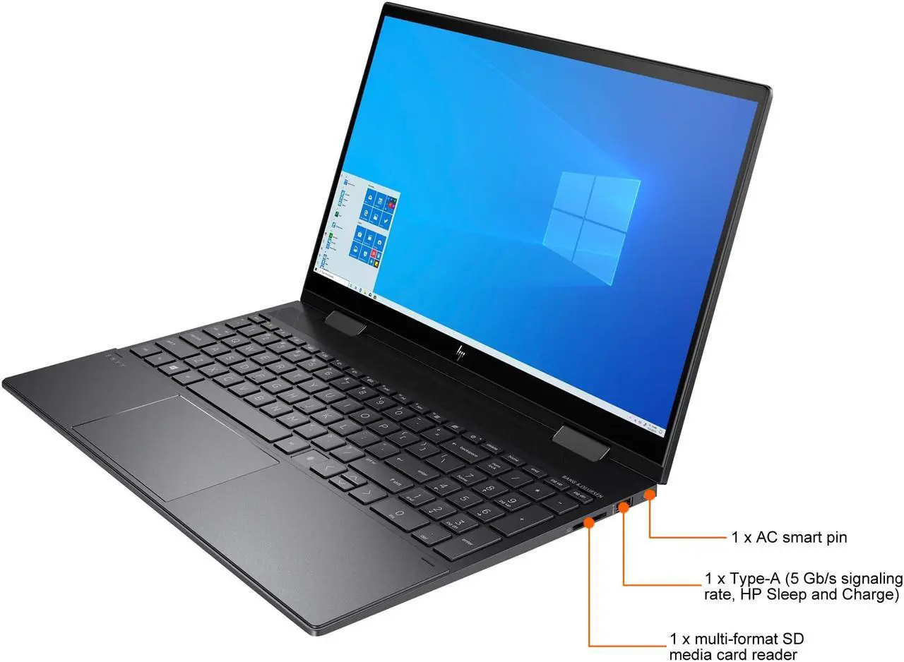 Alt view image 6 of 8 - HP ENVY X360 15M-EE0013 15.6" Touch 8GB 256GB AMD Ryzen 5 4500U Win10, Black