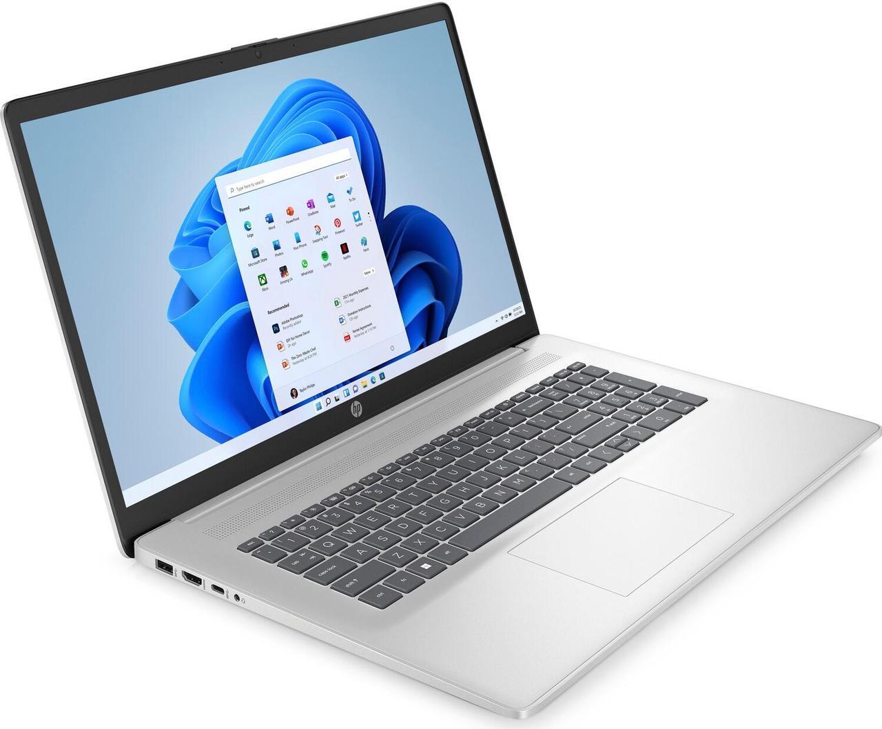 Alt view image 3 of 5 - HP Laptop 17-cn3008ca (NON-TOUCH) Intel Core i5-1335U 10-Core Processor 3.4GHz 16GB RAM Intel Iris Xe Graphics 1TB SSD 17.3-inch FHD IPS Display Windows 11 Home in Natural Silver