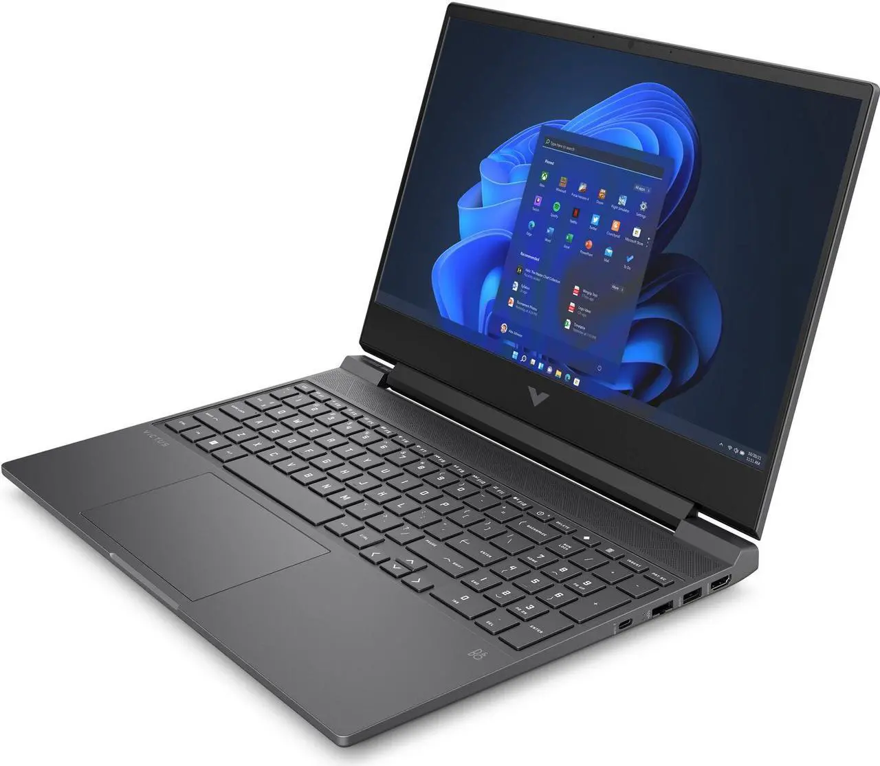 Alt view image 3 of 4 - HP Victus Gaming Notebook AMD Ryzen 5 7535HS 3.30 GHz 8GB RAM 512GB SSD NVIDIA GeForce RTX 2050 15.6" FHD IPS Display Windows 11 Home Mica Silver 15-fb1010ca (Factory Recertified)