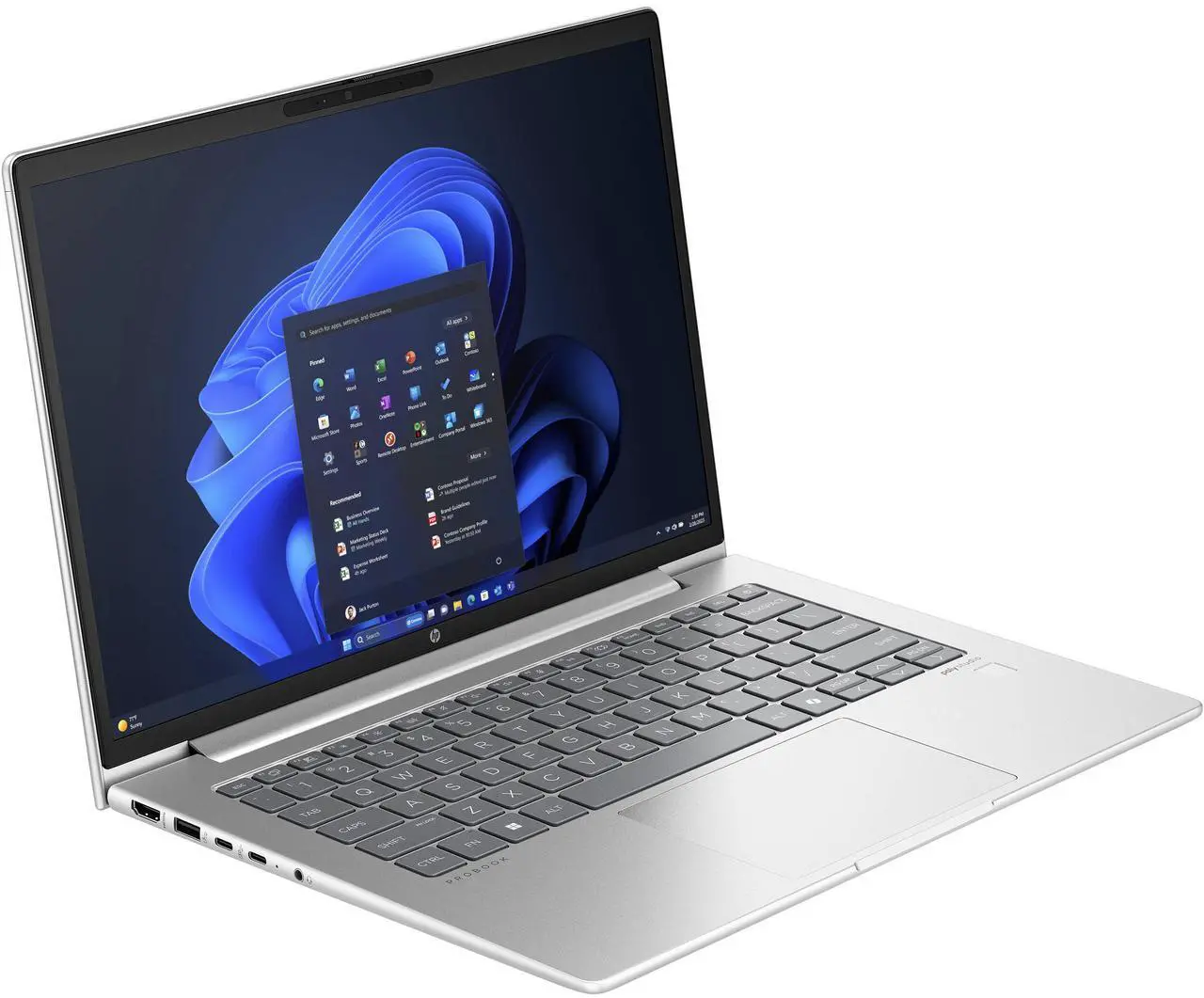 Alt view image 2 of 6 - HP 14" ProBook 445 G11 Multi-Touch Notebook, Ryzen 7 7735U, 16GB RAM , 512GB SSD, Windows 11 Pro, A1SY9UT#ABA