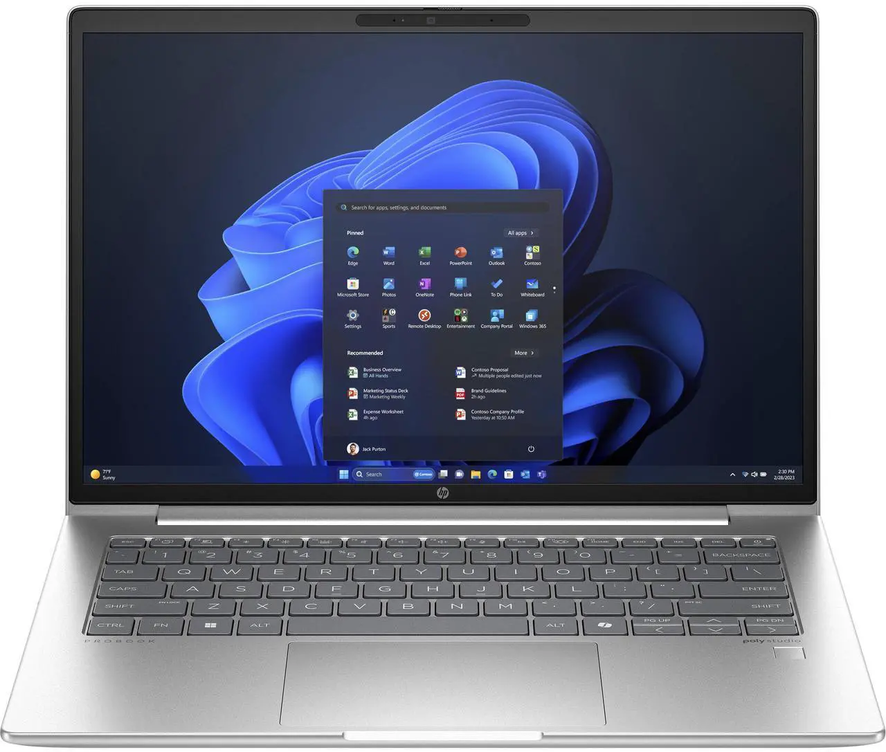 Main image of HP 14" ProBook 445 G11 Multi-Touch Notebook, Ryzen 7 7735U, 16GB RAM , 512GB SSD, Windows 11 Pro, A1SY9UT#ABA