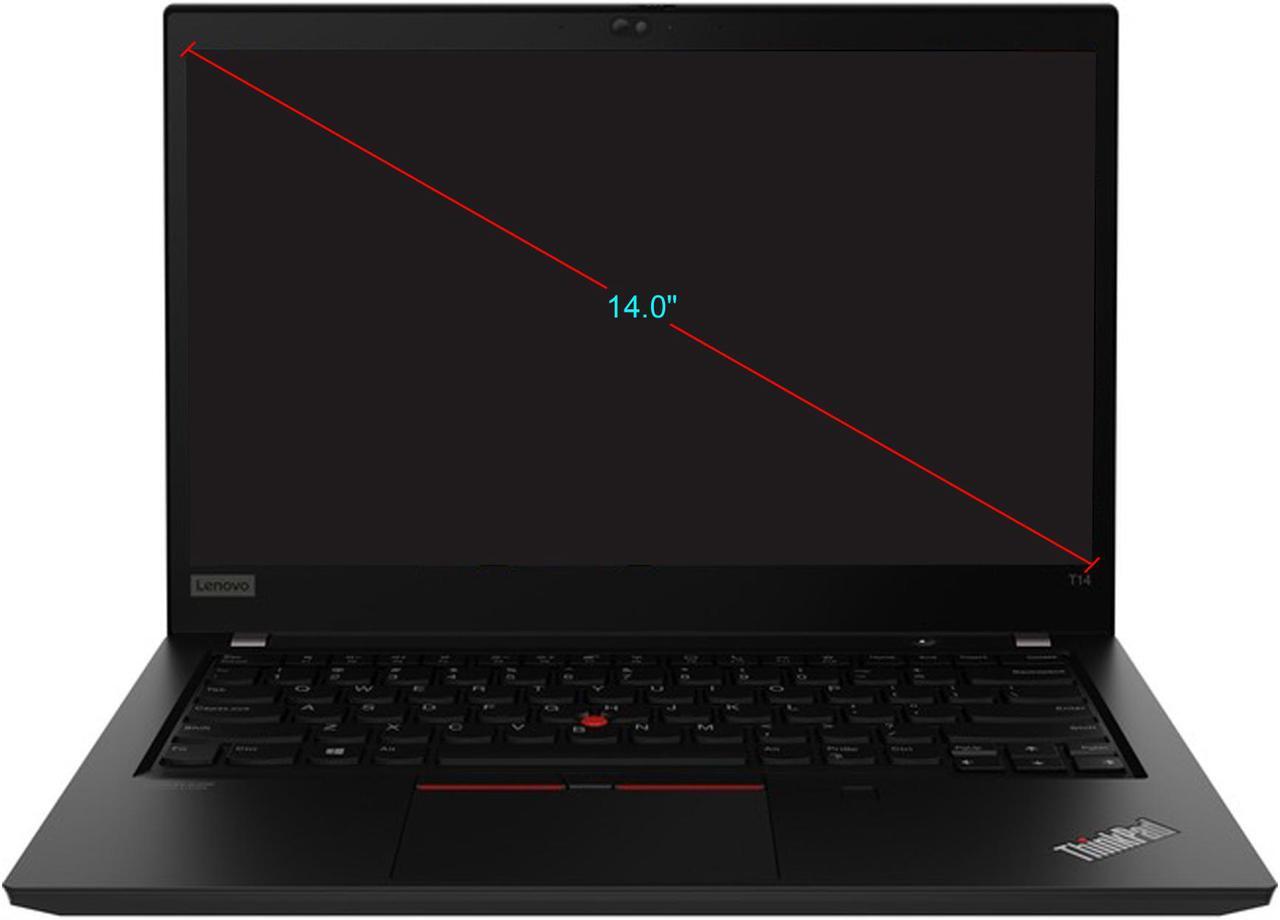 Alt view image 2 of 11 - Lenovo ThinkPad T14 20S00032US 14" Laptop i5-10210U 8GB 256GB SSD Windows 10 Pro