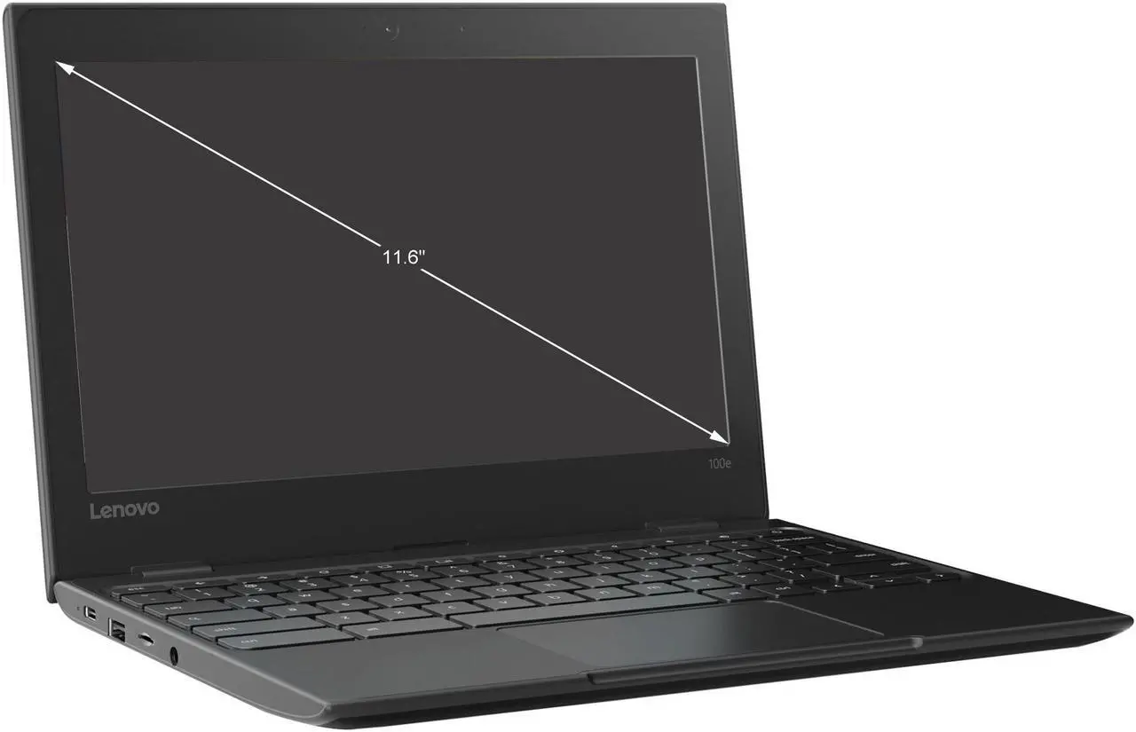 Alt view image 6 of 9 - Lenovo 100e Chromebook 2nd Gen 81MA0022US 11.6" Rugged Chromebook - HD - 1366 x 768 - Intel Celeron N4020 Dual-core (2 Core) 1.10 GHz - 4 GB RAM - 32 GB Flash Memory - Black