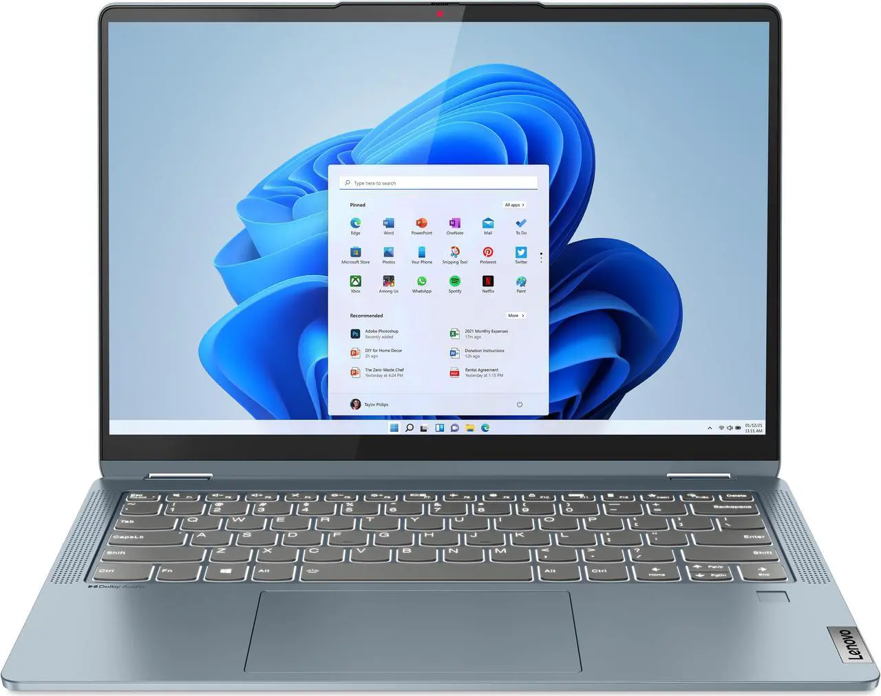 Main image of Lenovo IdeaPad Flex 5 14ALC7 14" 8GB 256GB SSD AMD Ryzen 5 5500U 3GHz WIN11H, Stone Blue - OEM