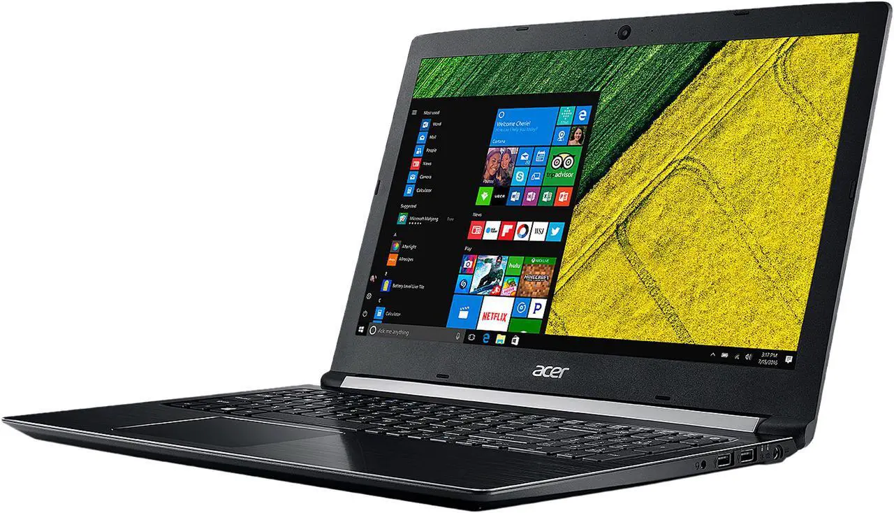 Main image of Acer Laptop Aspire 5 Intel Core i5 7th Gen 7200U (2.50 GHz) 8 GB Memory 1 TB HDD NVIDIA GeForce MX150 15.6" FHD 1920 x 1080 Windows 10 Home 64-Bit Obsidian Black A515-51G-58GZ