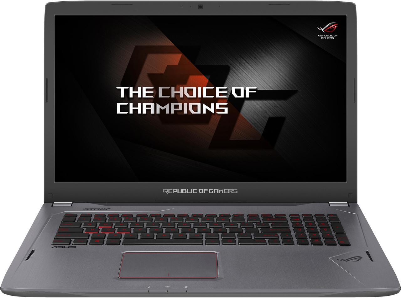 Main image of ASUS ROG Strix GL702VS-AH73 17.3" Full HD 75 Hz Ultra Thin and Light Gaming Laptop, G-SYNC Display, GeForce GTX 1070 8 GB, Intel i7-7700HQ 2.8 GHz, 12 GB DDR4 RAM, 128 GB SSD + 1 TB 7200 RPM HDD Windows 10 Home