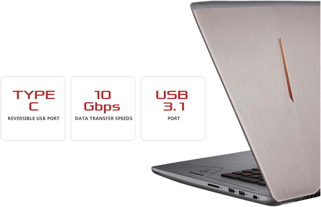 Alt view image 11 of 13 - ASUS ROG Strix GL702VS-AH73 17.3" Full HD 75 Hz Ultra Thin and Light Gaming Laptop, G-SYNC Display, GeForce GTX 1070 8 GB, Intel i7-7700HQ 2.8 GHz, 12 GB DDR4 RAM, 128 GB SSD + 1 TB 7200 RPM HDD Windows 10 Home