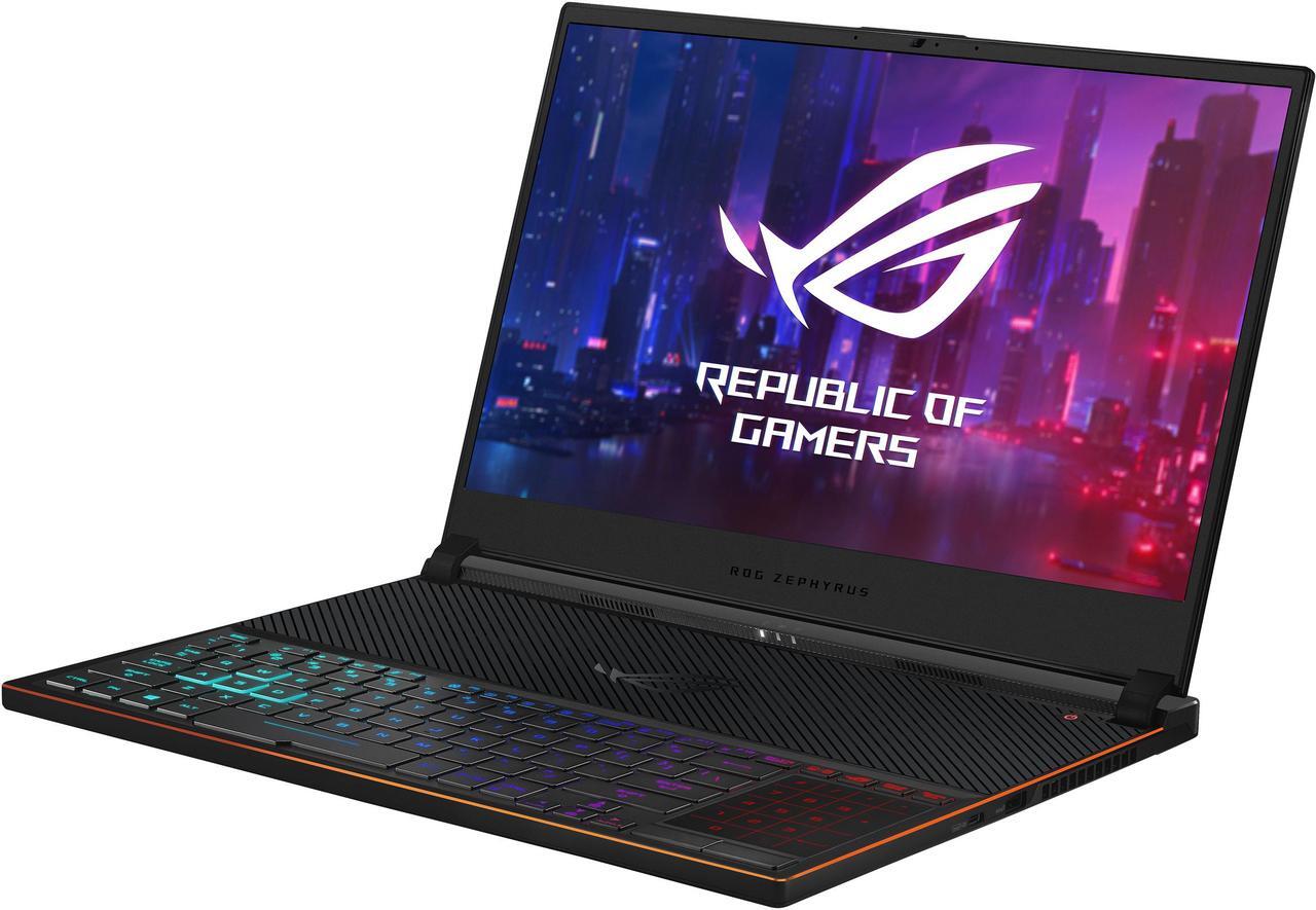Main image of ASUS ROG Zephyrus S Ultra Slim Gaming PC Laptop, 15.6" 144 Hz IPS Type, Intel Core i7-8750H CPU, GeForce GTX 1070, 16 GB DDR4, 512 GB PCIe SSD, Military-Grade Metal Chassis, Windows 10 Home - GX531GS-AH76