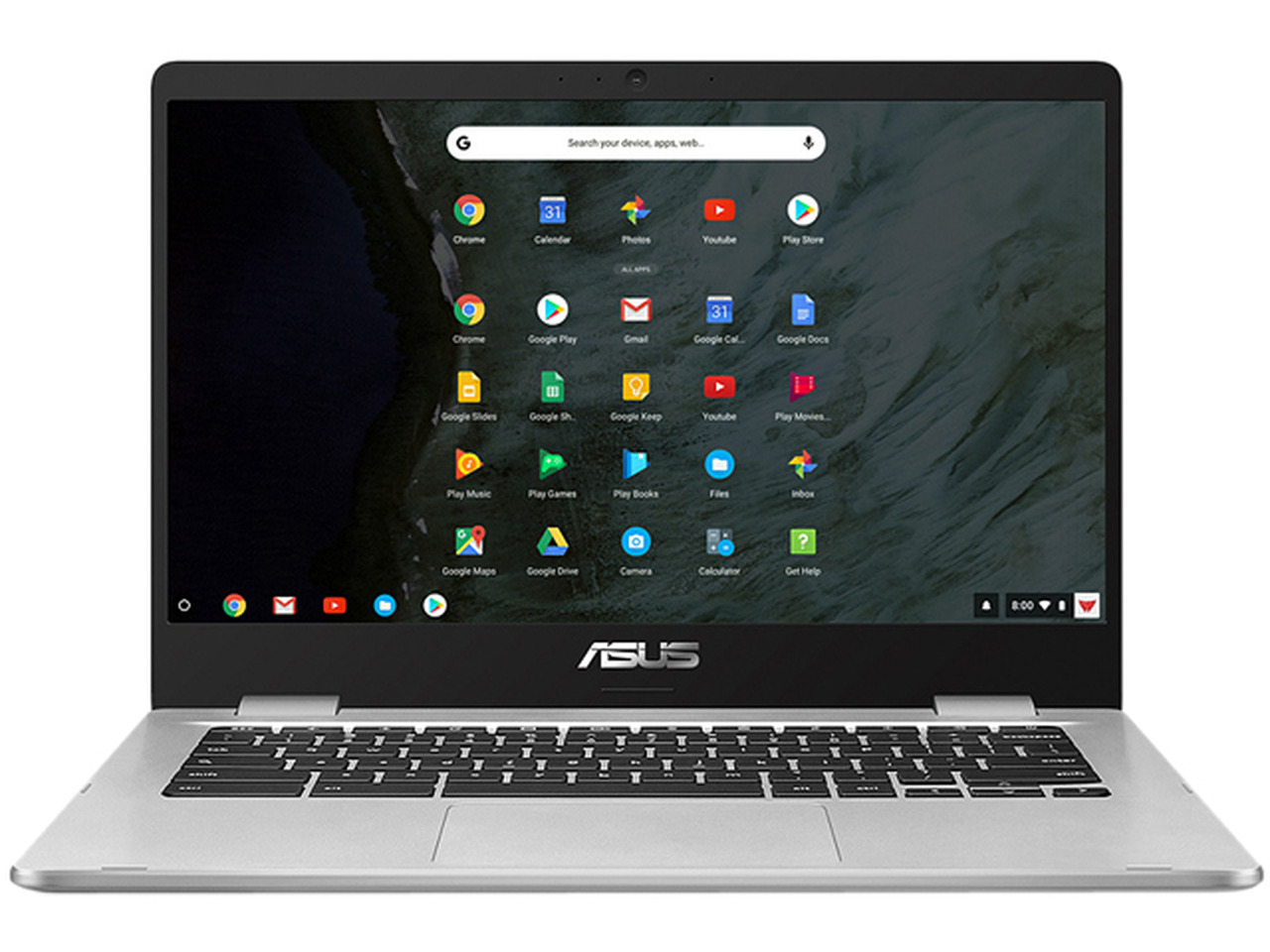 thumbnail image 2 of ASUS Chromebook C424MA-WH44F 14" Laptop – Intel N4020, 4GB RAM, 64GB EMMC, Chrome OS (Refurbished) 2 of 4