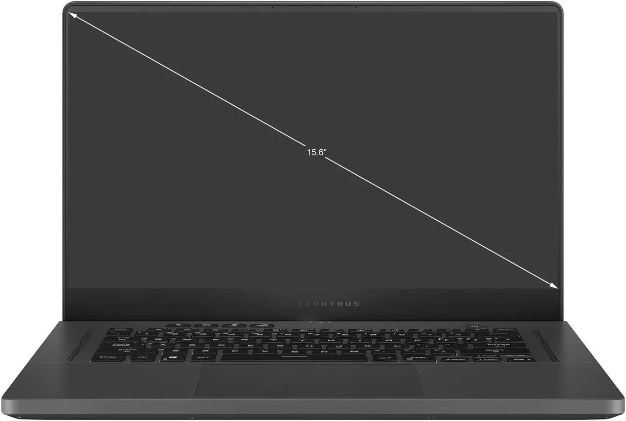 Alt view image 2 of 20 - ASUS ROG Zephyrus G15 Ultra Slim Gaming Laptop, 15.6" 165Hz QHD, GeForce RTX 3060, AMD Ryzen 9 5900HS, 16GB DDR4, 512GB PCIe NVMe SSD, Wi-Fi 6, Windows 10, Eclipse Gray, GA503QM-BS94Q