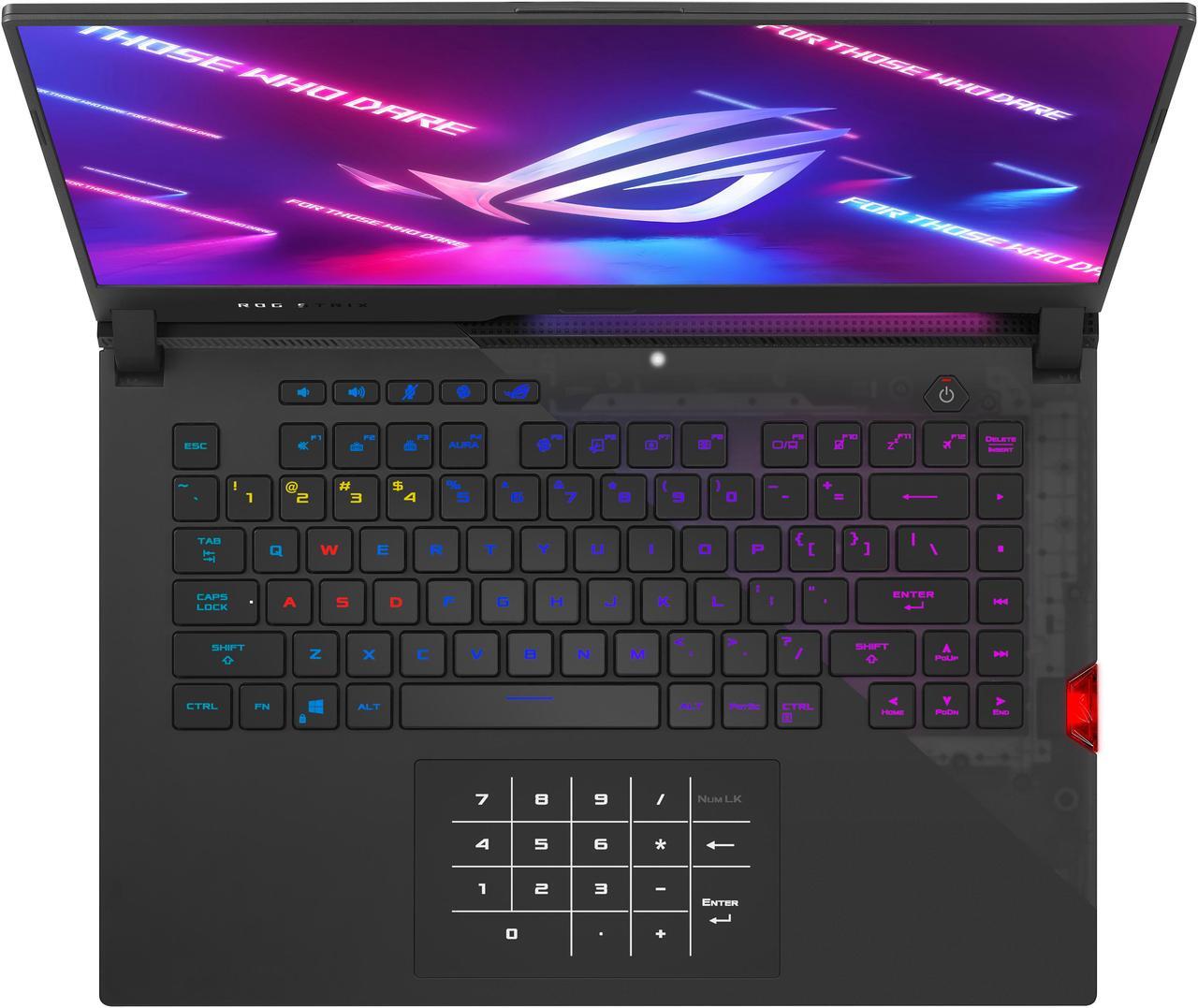 Alt view image 4 of 19 - ASUS ROG Strix Scar 15 Gaming Laptop, 15.6” 300Hz IPS Type FHD Display, NVIDIA GeForce RTX 3080, AMD Ryzen 9 5900HX, 16GB DDR4, 1TB SSD, Opti-Mechanical Per-Key RGB Keyboard, Windows 11, G533QS-DS94