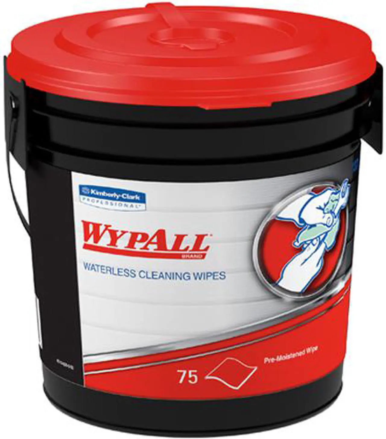 Main image of WypAll Waterless Industrial Cleaning Wipes (91371), Heavy Duty Moist Wipers, 75 Sheets / Container