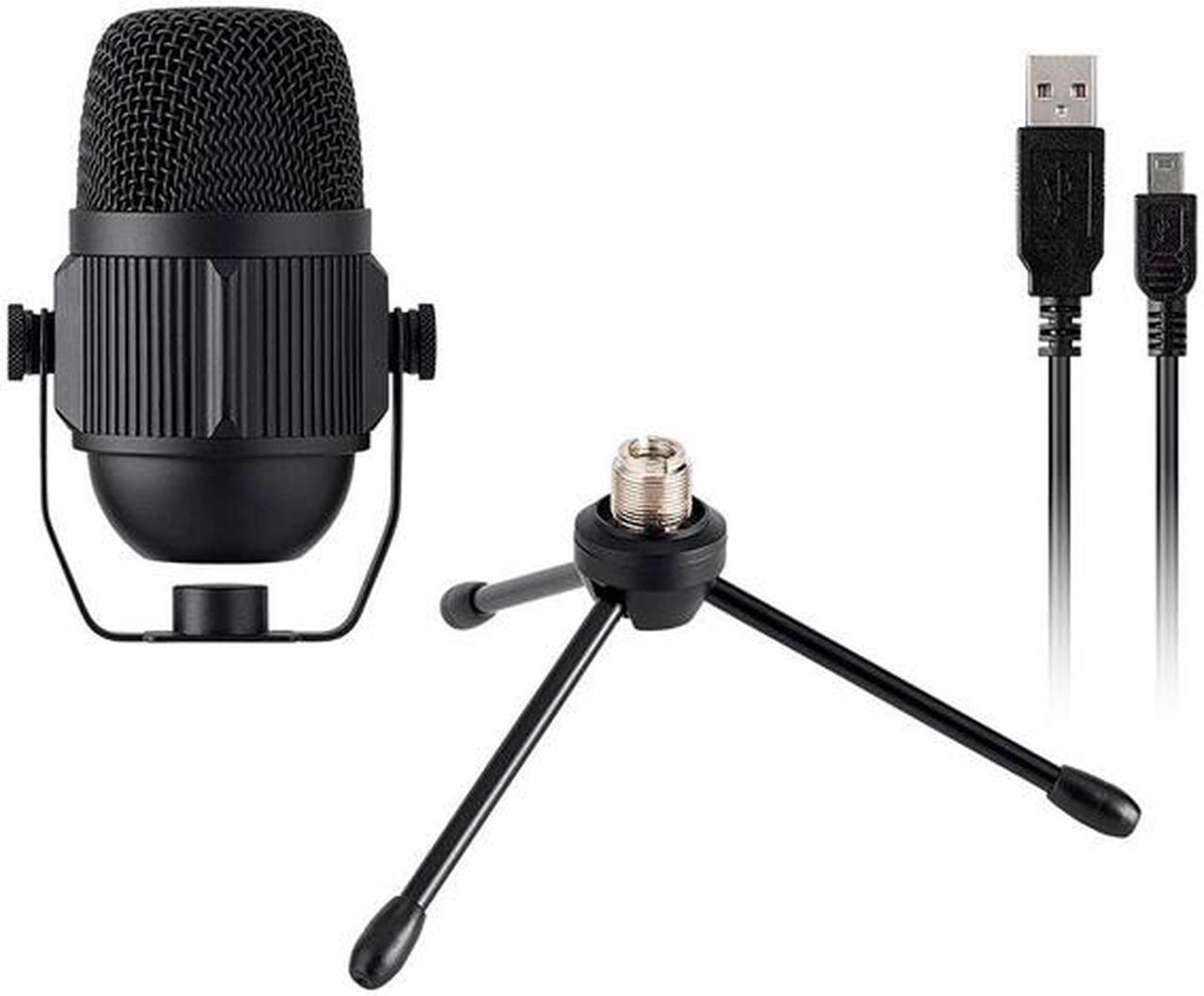 Monoprice USB Large Condenser Microphone With Stand, Plug and Play, Compatible With iOS And Android Mobile Devices - Stage Right Series