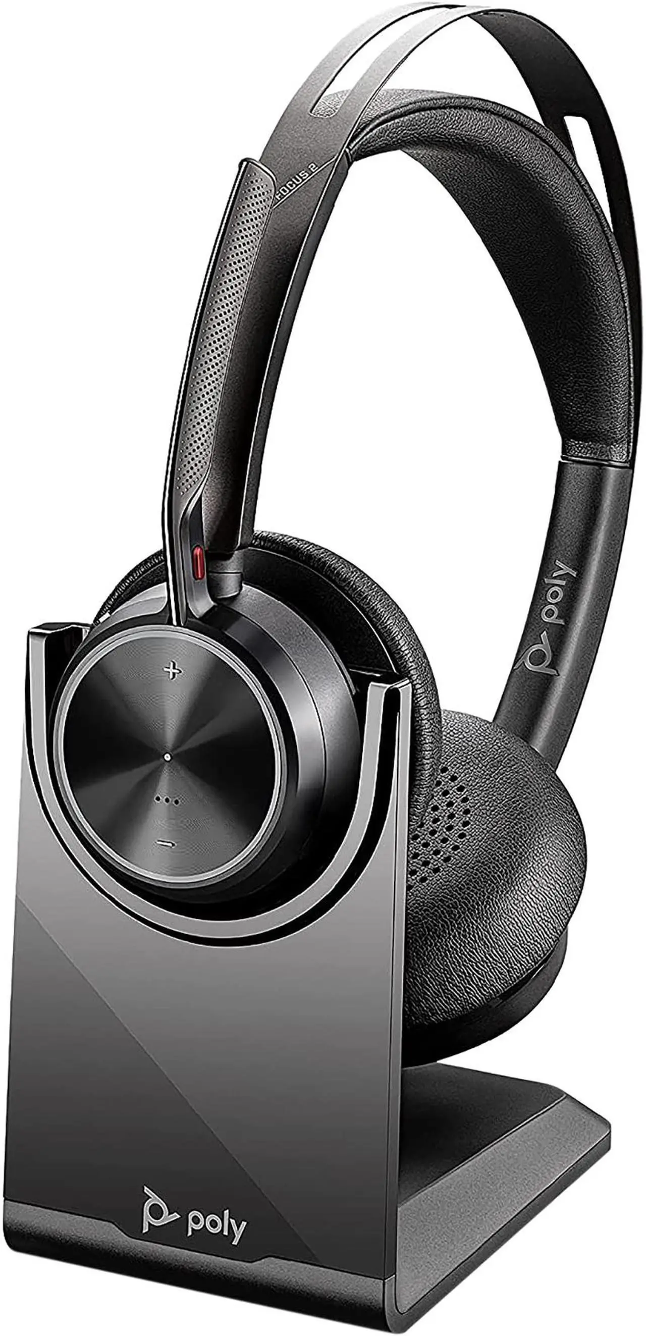 Alt view image 2 of 7 - Poly - Voyager Focus 2 UC USB-A Headset with Stand (Plantronics) - Bluetooth (Stereo) Headset with Boom Mic - USB-A PC/Mac Compatible - Active Noise Canceling - Works w/ Teams, Zoom (Certified) & More