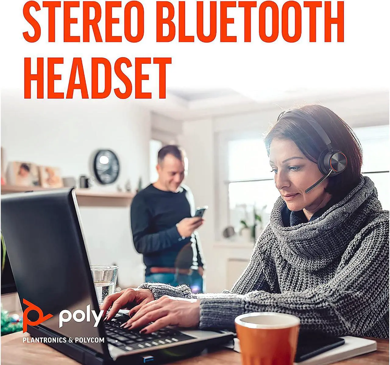 Alt view image 7 of 7 - Poly - Voyager Focus 2 UC USB-A Headset with Stand (Plantronics) - Bluetooth (Stereo) Headset with Boom Mic - USB-A PC/Mac Compatible - Active Noise Canceling - Works w/ Teams, Zoom (Certified) & More
