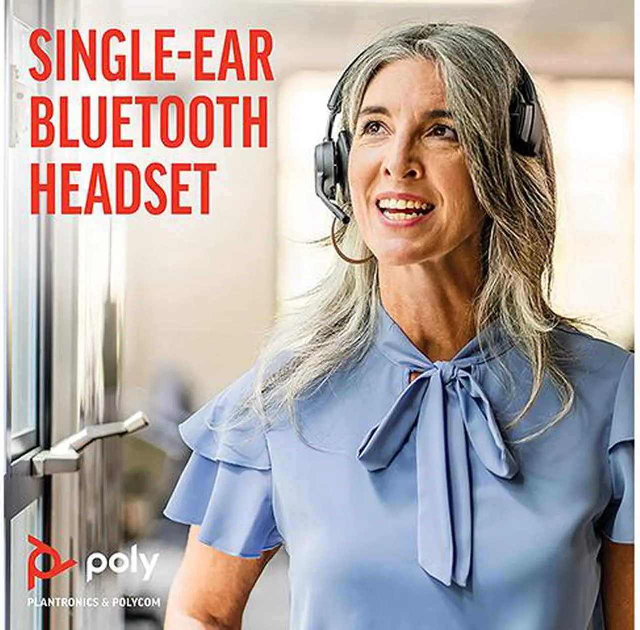 Alt view image 5 of 8 - Poly (Plantronics + Polycom) Voyager 4310 UC Wireless Headset (Plantronics) - Single-Ear Headset Mic - Works with Teams (Certified), Black, (218473-02)