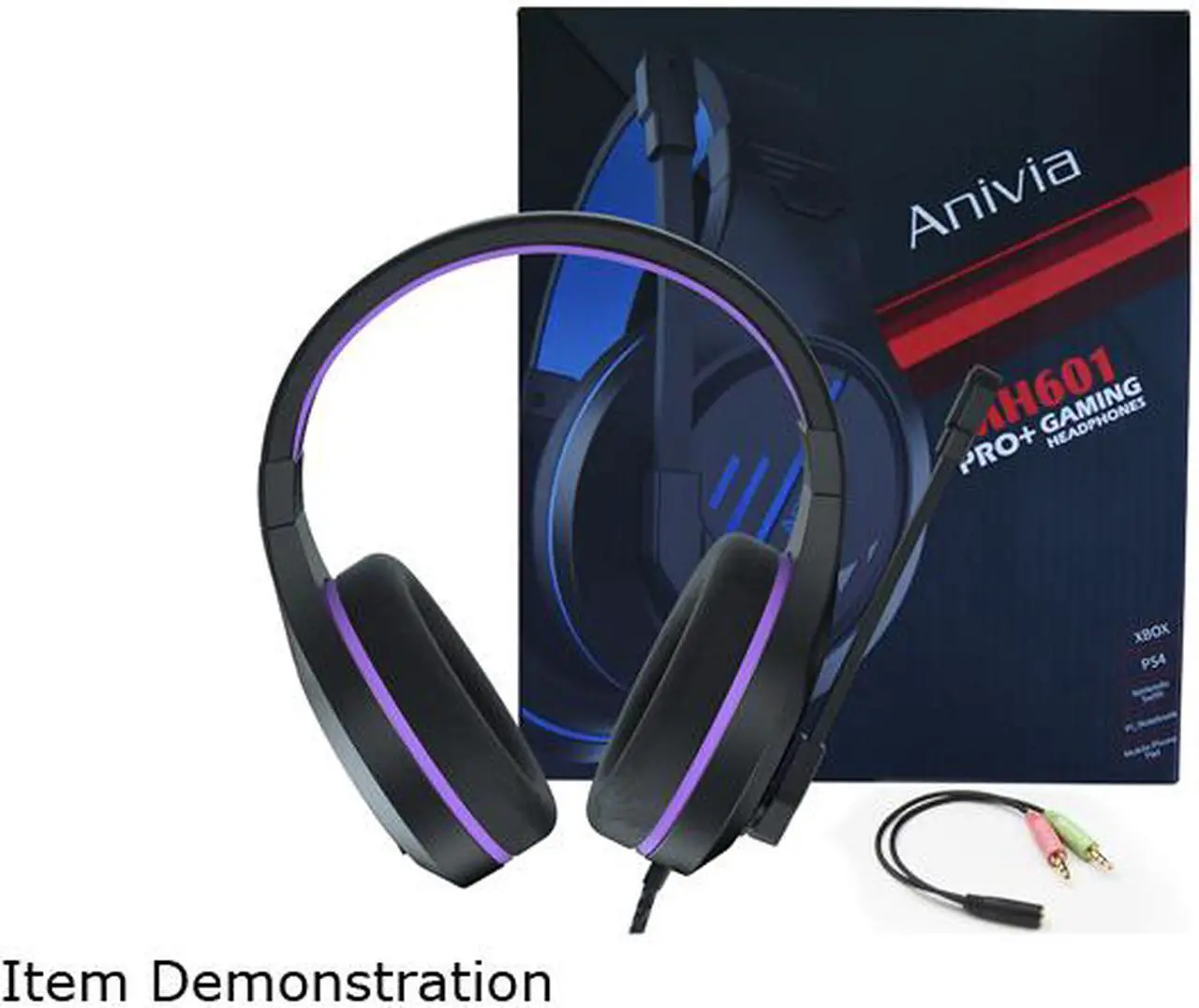 Alt view image 7 of 7 - Gaming Headset, Stereo Gaming Headphone with Microphone Vibration for Laptop, PC, Computer(Black Purple)