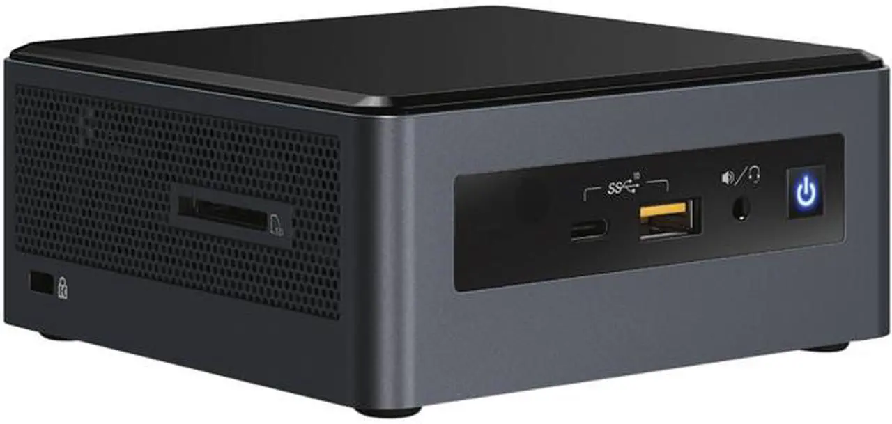 Main image of Intel NUC8i5INHJA Mini PC, Intel Core i5-8265U Upto 3.9GHz, 8GB RAM, 256GB NVMe SSD, AMD Radeon 540X, HDMI, Mini DisplayPort, Card Reader, Wi-Fi, Bluetooth, Windows 10 Pro