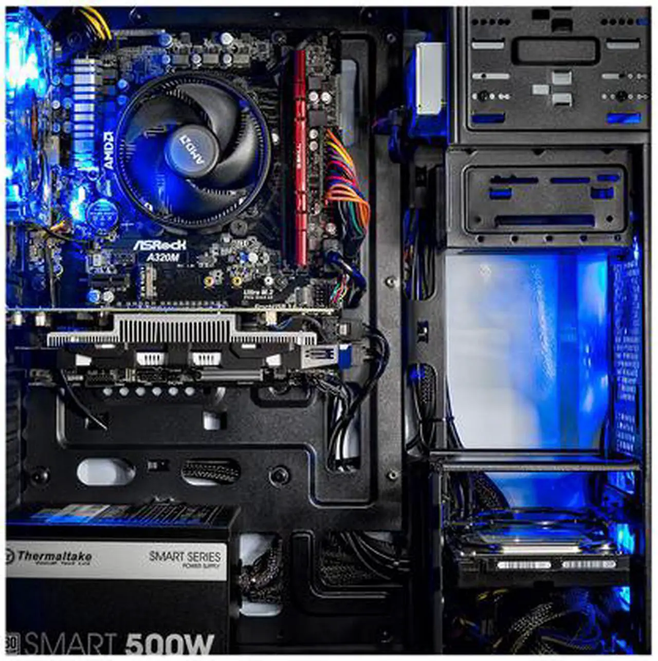 Alt view image 5 of 6 - Skytech - Gaming Desktop PC - AMD Ryzen 5 2600 (6-Core, 3.40 GHz), AMD Radeon RX 580 4 GB, 8 GB DDR4, 500 GB SSD, Wi-Fi, VR Ready, Windows 10 Home 64-bit, Archangel