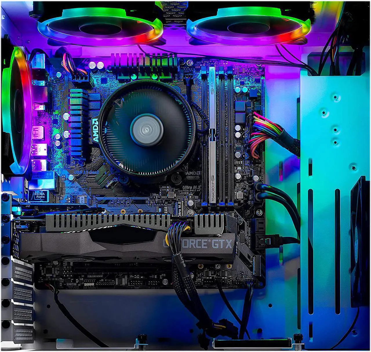 Alt view image 9 of 9 - Skytech Archangel - AMD Ryzen 5 3600 - GeForce GTX 1660 - 500 GB SSD - 8 GB DDR4 - RGB Fans - Windows 10 Home - Wraith Cooler - Gaming Desktop