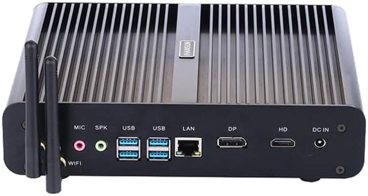 Alt view image 2 of 4 - HUNSN 4K Fanless Mini PC, Desktop Computer, Server, I7 8550U / 8565U / 8559U / 8569U / 8650U, BM14, Windows 11 pro or Linux Ubuntu, WiFi, BT, DP, HDMI, LAN, 16G RAM DDR4, 128G SSD, 1TB HDD