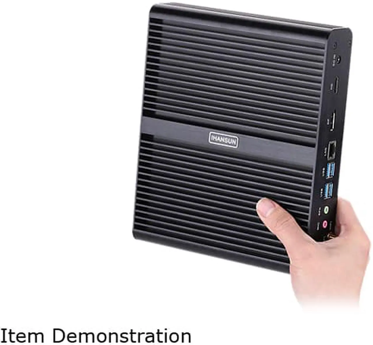 Alt view image 4 of 4 - HUNSN 4K Fanless Mini PC, Desktop Computer, Server, I7 8550U / 8565U / 8559U / 8569U / 8650U, BM14, Windows 11 pro or Linux Ubuntu, WiFi, BT, DP, HDMI, LAN, 16G RAM DDR4, 128G SSD, 1TB HDD