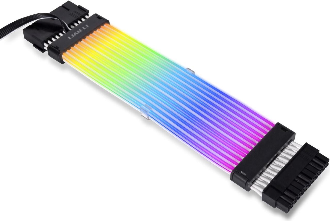 LIAN LI STRIMER PLUS V2 24 Pin  Addressable RGB Power Extension Cable . Strimer L-connect 3.0 Controller Included - Strimer Plus V2 24 Pin