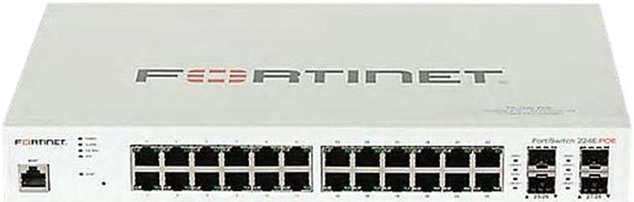 Fortinet FS-224E-POE Fortiswitch 224E-Poe - Switch - L3 - Managed - 12 X 10/100/1000 (Poe+) + 12 X 10/100/1000 + 4 X Gigabit Sfp - Rack-Mountable - Poe+ (180 W)