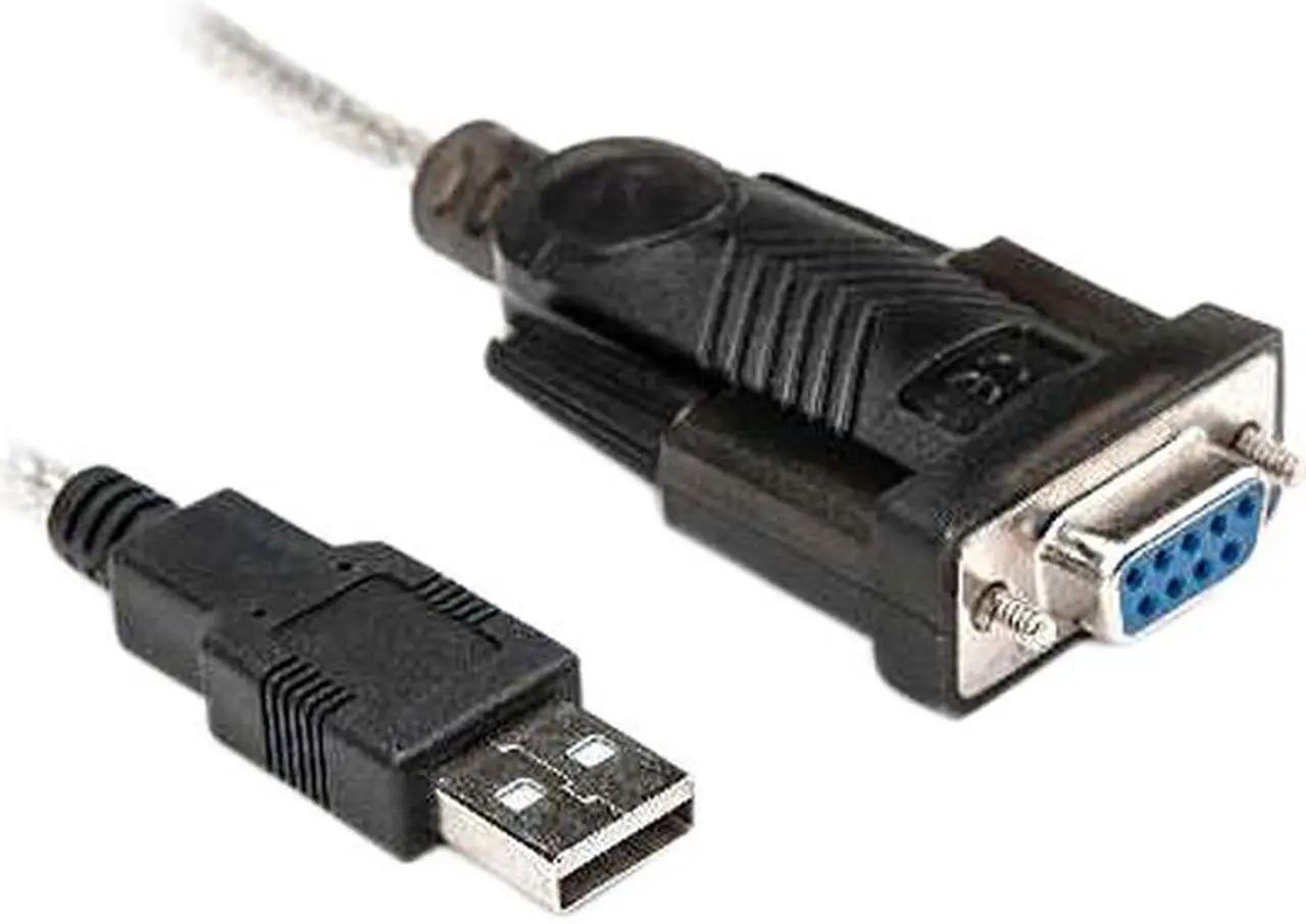 Rocstor 5ft 1 Port USB to Null Modem RS232 DB9 Serial DCE Adapter Cable ...