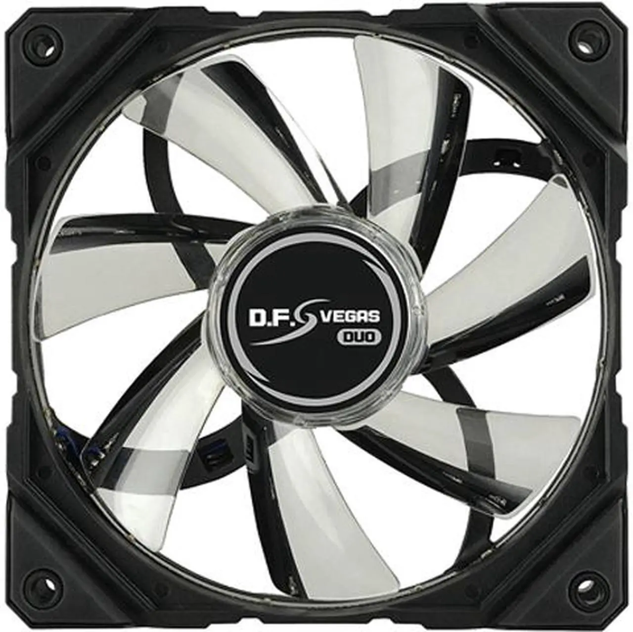 Alt view image 4 of 6 - Enermax D.F. VEGAS DUO Duo LED Light 120mm Fan Dust Free Rotation Technology High Technology PWM Speed Control, Black, UCDFVD12P