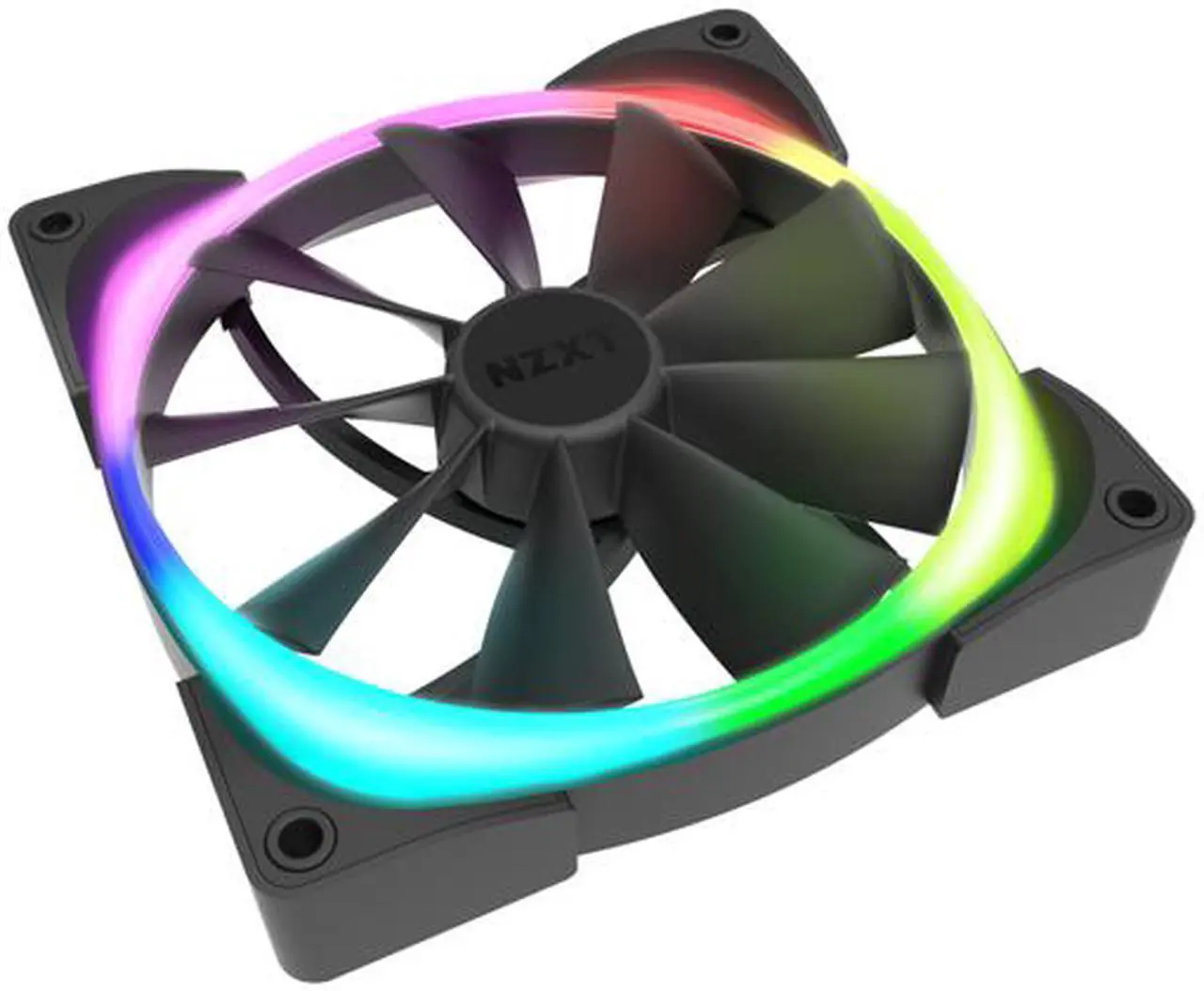Alt view image 10 of 20 - NZXT AER RGB 2 - 120mm - RGB LED - Fluid Dynamic Bearing - PWM Fan for Hue 2 - Single