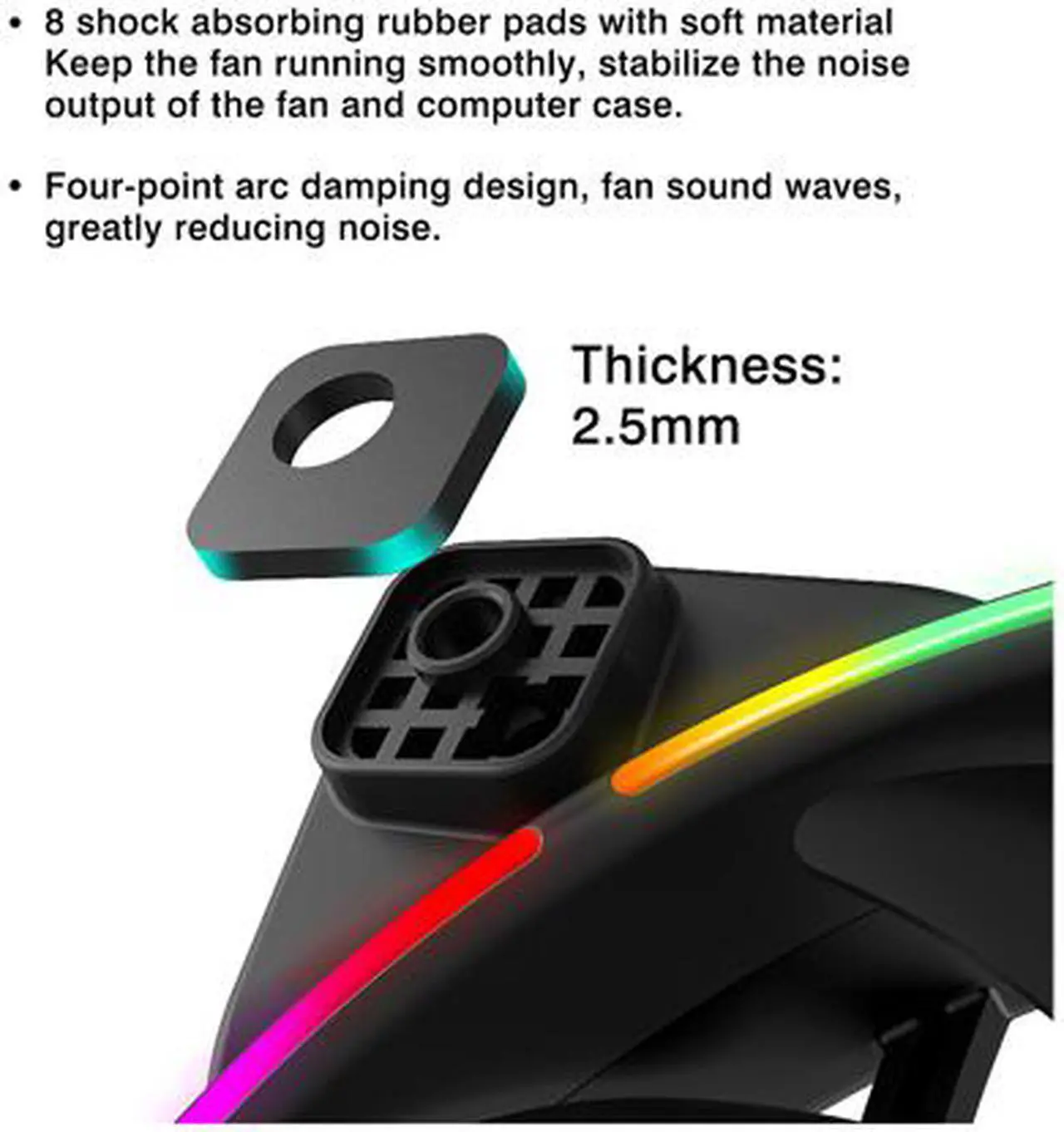 Alt view image 4 of 7 - PcCooler CORONA FRGB 5 in 1 KIT Case Fan - 5Pcs 120mm PWM 18LED Addressable RGB Cool Moon FAN with RGB Controller, Super Silent Cool Master Case Fans