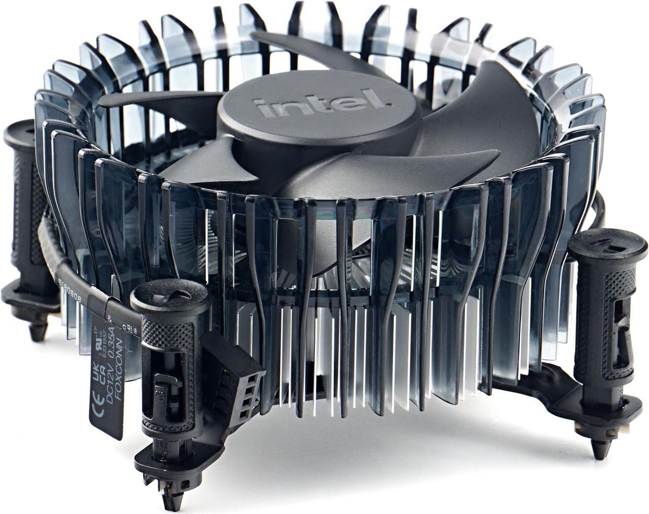Main image of Intel Laminar RS1 Cooling Fan/Heatsink - 1 Pack - 3.94" Maximum Fan Diameter - 3150 rpm - 29 dB Noise - 4-Pin PWM - Compatible Intel Socket: LGA-1700 - Black, Blue - 1 pc(s) - Processor BXTSRS1