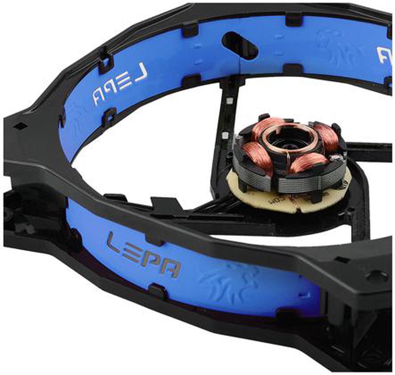 Alt view image 5 of 8 - Lepa Chopper Advance 120mm High Performance LED PC Case Fan - Blue