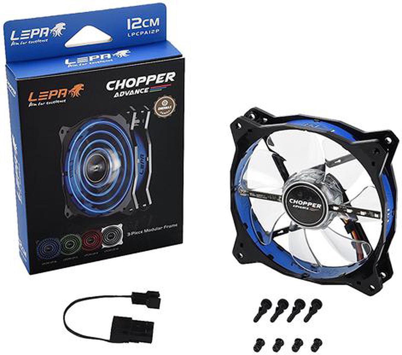 Alt view image 6 of 8 - Lepa Chopper Advance 120mm High Performance LED PC Case Fan - Blue