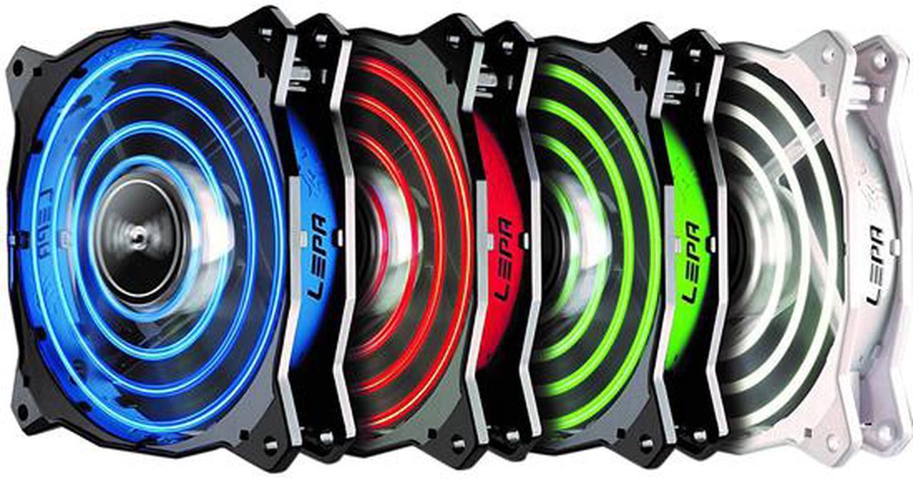 Alt view image 7 of 8 - Lepa Chopper Advance 120mm High Performance LED PC Case Fan - Blue
