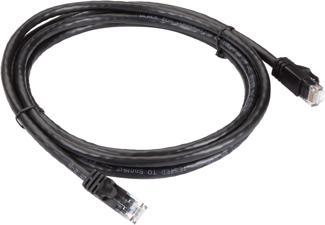 Alt view image 2 of 2 - BLACK BOX CAT6APC-010-BK CAT6A 500-MHZ SLIMLINE MOLDED SNAGLESS STRANDED ETHERNET PATCH CABLE - UNSHIELDE