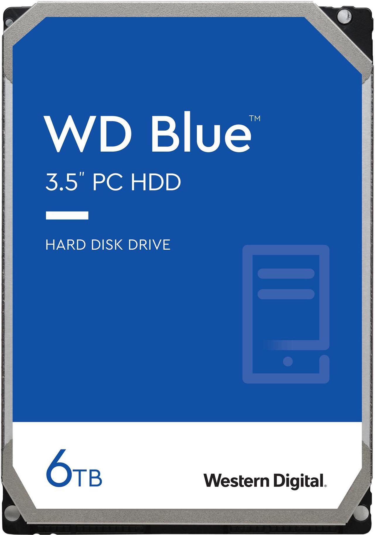 WD Blue 6TB Desktop Hard Disk Drive - 5400 RPM SATA 6Gb/s 256MB Cache 3.5 Inch - WD60EZAZ