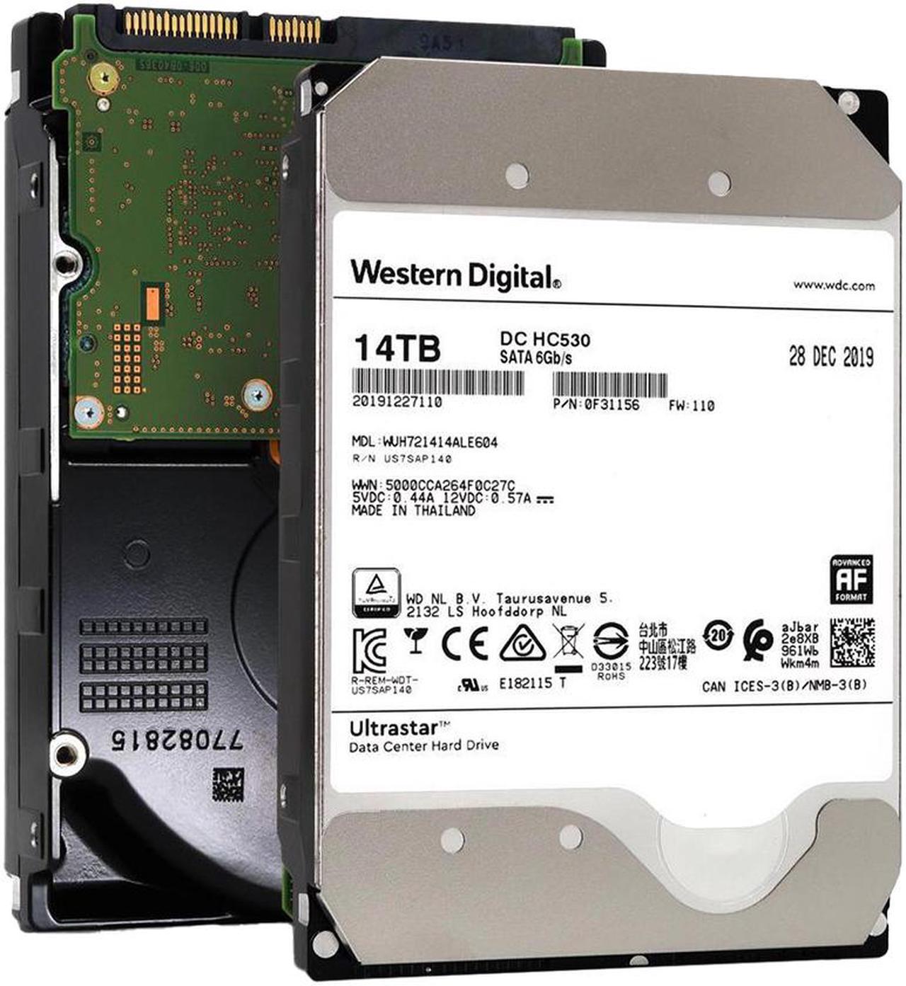Main image of WD Ultrastar DC HC530 14TB SATA 6Gb/s 3.5-Inch Data Center HDD - WUH721414ALE604 (0F31156)