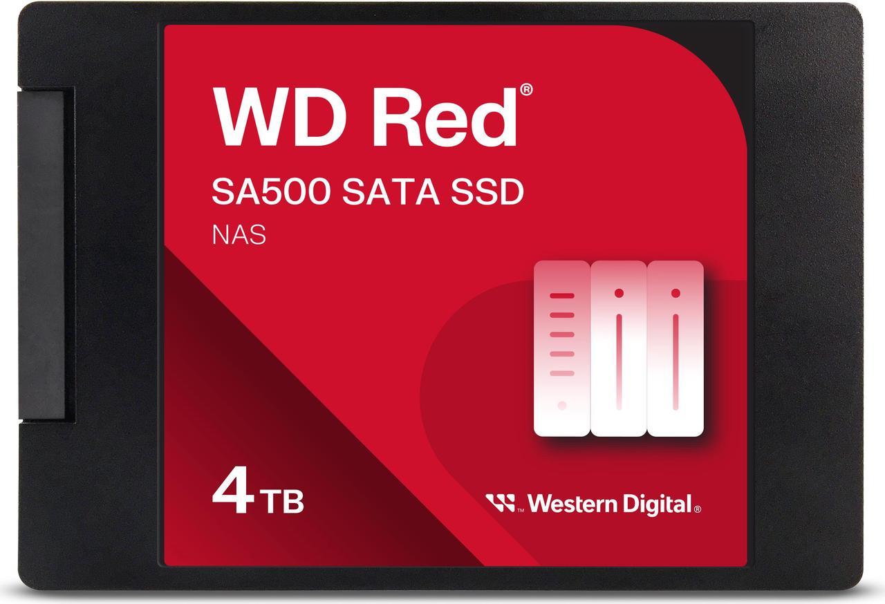 Western Digital 4TB WD Red SA500 NAS 3D NAND Internal SSD Solid State Drive - SATA III 6 Gb/s, 2.5"/7mm, Up to 560 MB/s - WDS400T2R0A