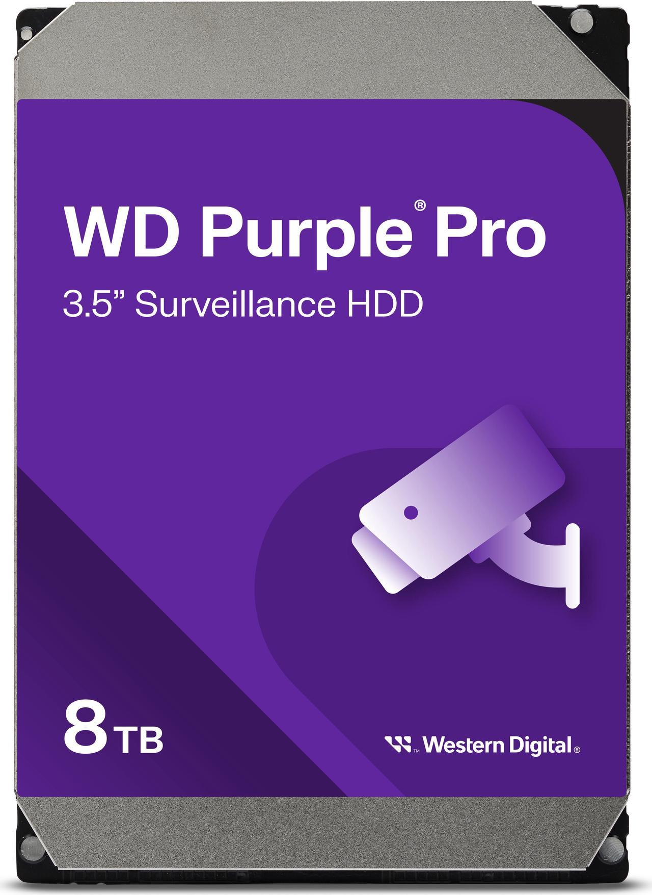 WD Purple Pro WD8002PURP 8TB 7200 RPM 256MB Cache SATA 6.0Gb/s 3.5" Hard Drives Bare Drive